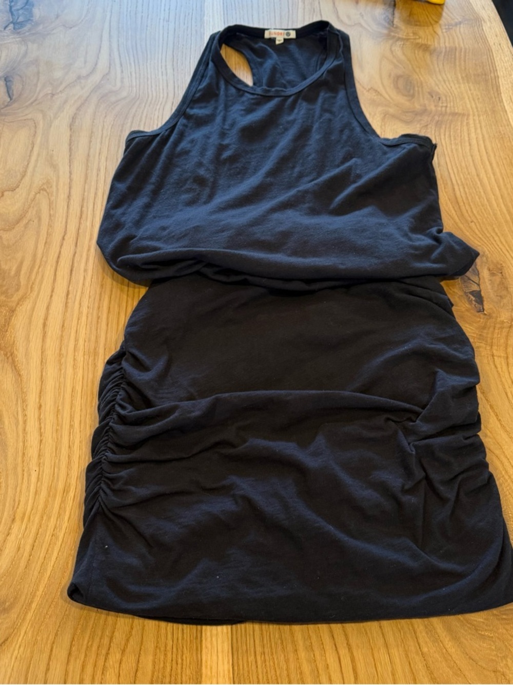 Sundry Black Ribbed Tank Top